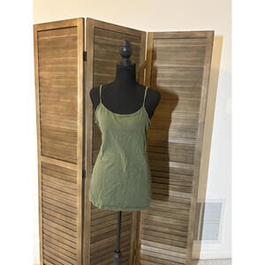 Olive Green Spaghetti Strap Tank Top